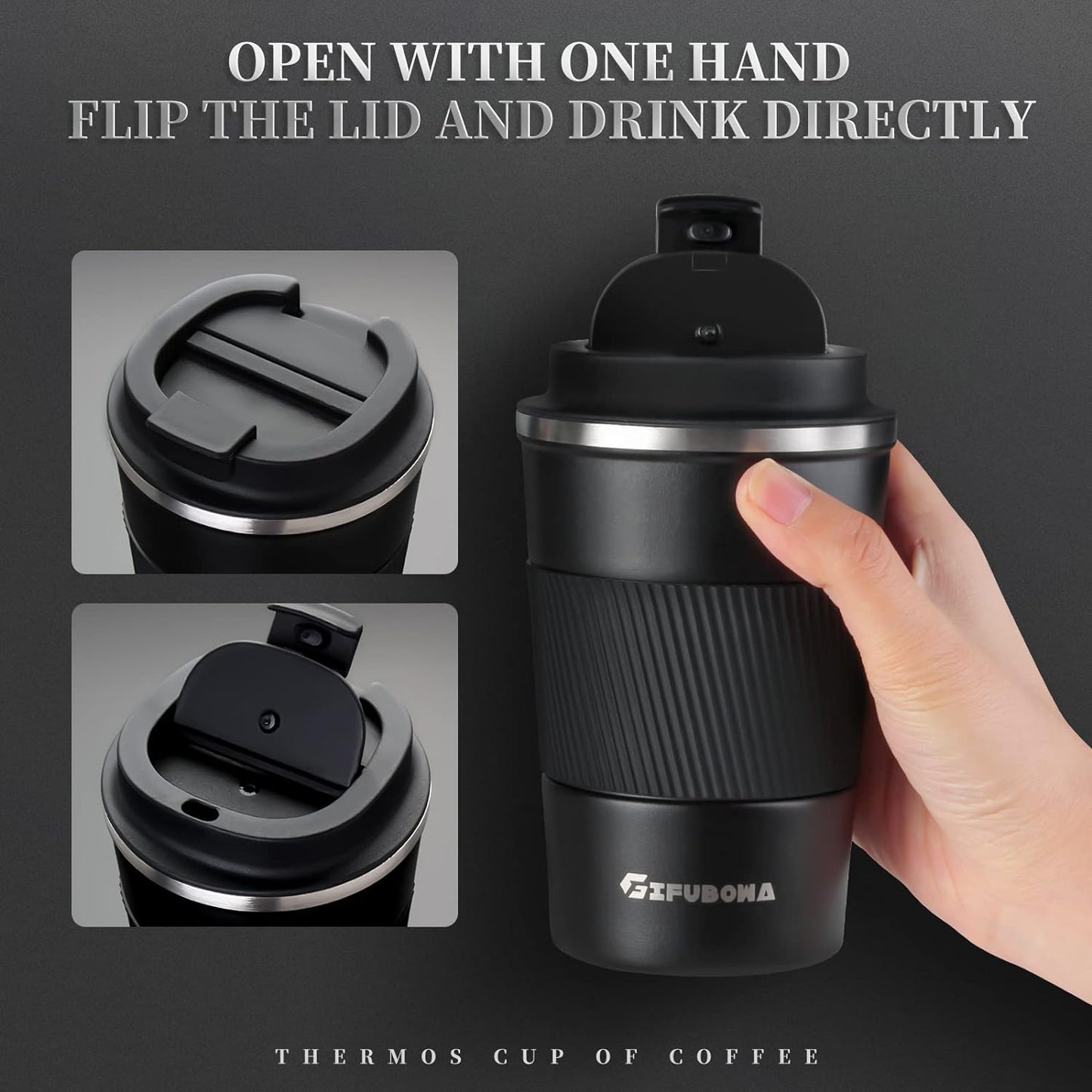 Travel ™ Double-Walled Insulated Steel Coffee Cup