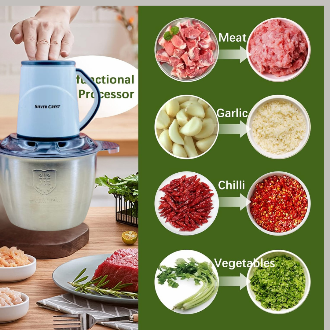 Silver Crest 3L Chopper | Electric Meat Grinder