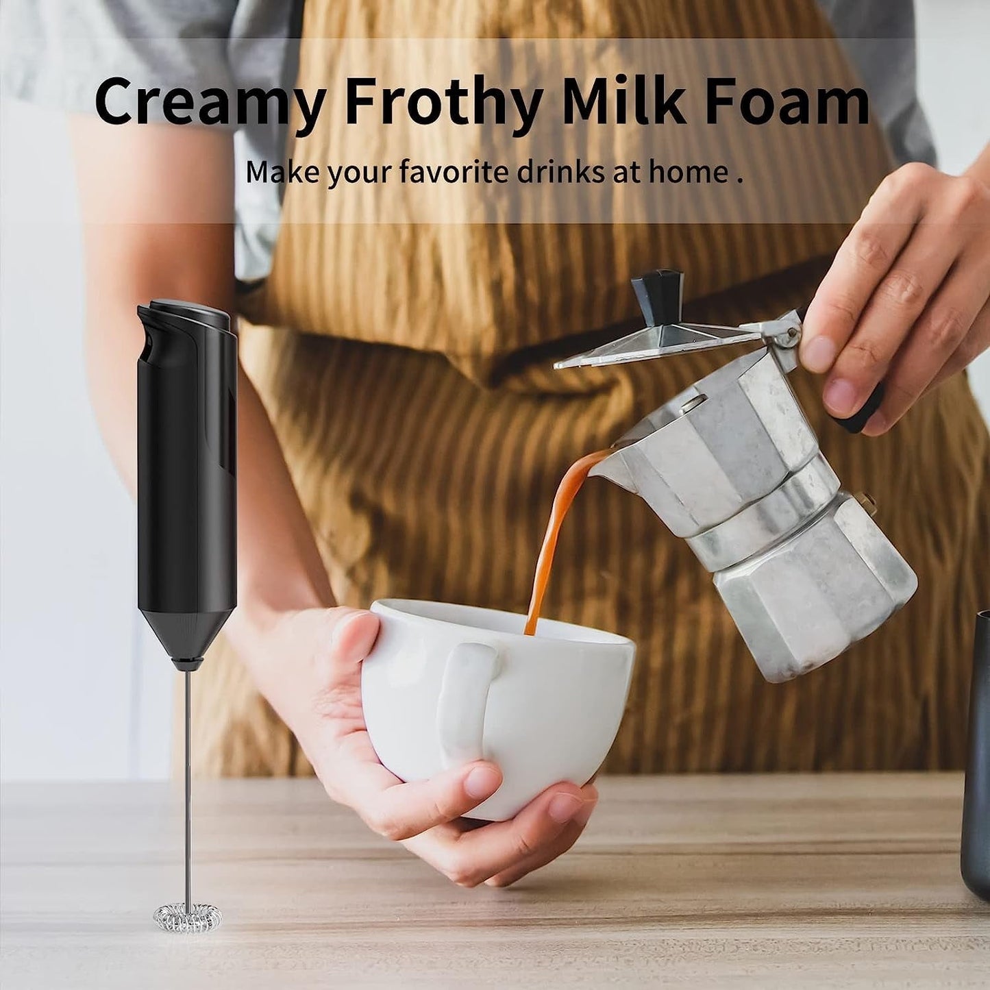 Handheld Electric Coffee Milk Frother Egg Beater
