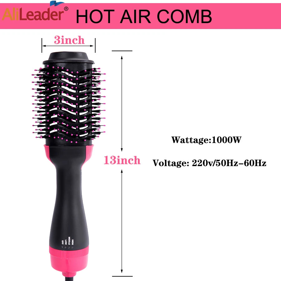4-in-1 Blow Hair Dryer - Volumizer Brush, Straightening & Curl