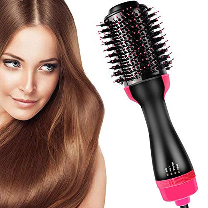 4-in-1 Blow Hair Dryer - Volumizer Brush, Straightening & Curl