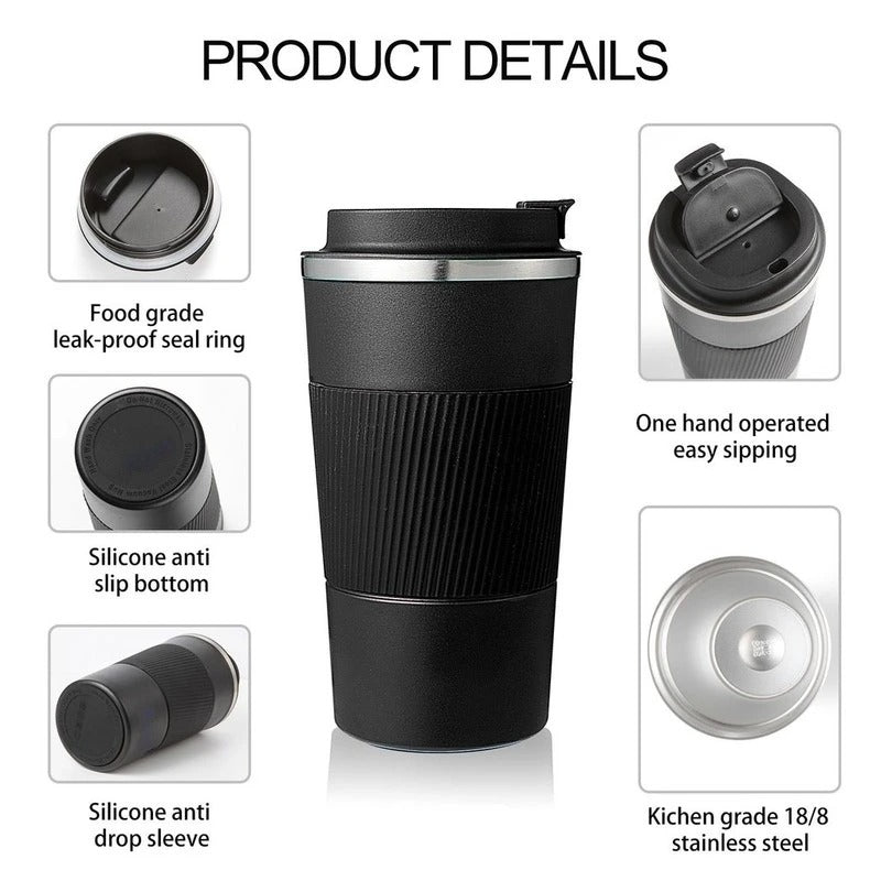 Travel ™ Double-Walled Insulated Steel Coffee Cup